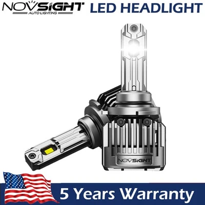 NOVSIGHT Pair 9005 HB3 LED Headlight Bulb Kit High Beam White Super Bright 6500K - Image 1 of 4