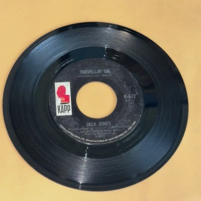 Jack Jones Travellin On Seein The Right Love Go Wrong 45 rpm Record Vinyl 7" - Image 1 of 2