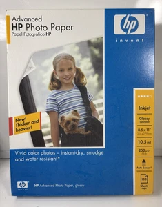 HP Advanced Inkjet Photo Paper Błyszczący 100 arkuszy 8,5 x 11 ZAPIECZĘTOWANY DARMOWA WYSYŁKA - Zdjęcie 1 z 5