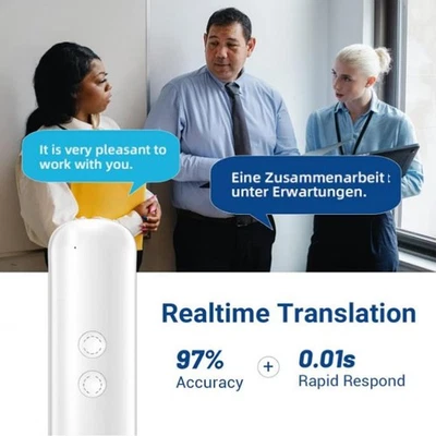 White Smart Translator 127 Languages Translator Device Two Way Offline - Image 1 of 4