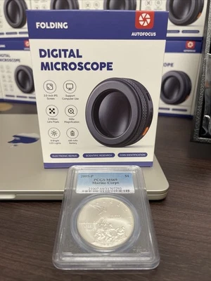 2005-P Marine Corps Silver Dollar PCGS MS69 Commemorative US Mint $1 Coin - Image 1 of 2