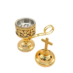 Vintage Metal Cross Incense Burner Indoor Sandalwood Burner Home Decoration - Picture 1 of 16