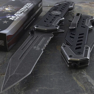 Spring Assisted Pocket Knife Stainless Steel Tactical Blade Folding Cutter  - Image 1 of 3