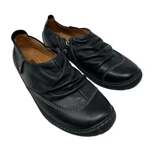 Mocasines sin cordones Earth Kalso Invoke de cuero negro con cremalleras talla 8,5 nuevos con etiquetas - Imagen 1 de 7