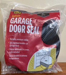 MD Building Products 03749 16 ft. Black Rubber Garage Door Bottom Seal New - Picture 1 of 6
