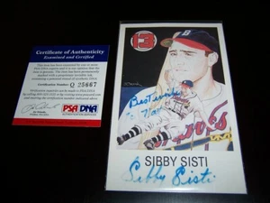Sebastian Sibby Sisti Autographed Photo PSA/DNA Q 25667 Boston Braves - Picture 1 of 2