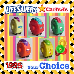 Carl's Jr. 1995 Life Savers Rockin' Wheelin' Kids Lifesavers Coche TU juguete ELIGE - Imagen 1 de 11