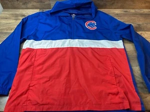 MLB Chicago Cubs 1/4 Zip Baseball Windbreaker Jacket Men’s Size XL - Picture 1 of 7