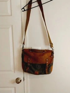 NAOT Style Umhängetasche aus gewachstem Canvas & Leder - Bild 1 von 7