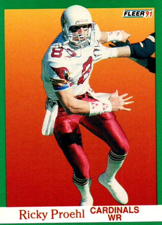 1991 Fleer Ricky Proehl Phoenix Cardinals #345 - Image 1 of 2