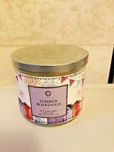 Bath & Body Works Summer Boardwalk Candle 3-Wick Scented Large NEW