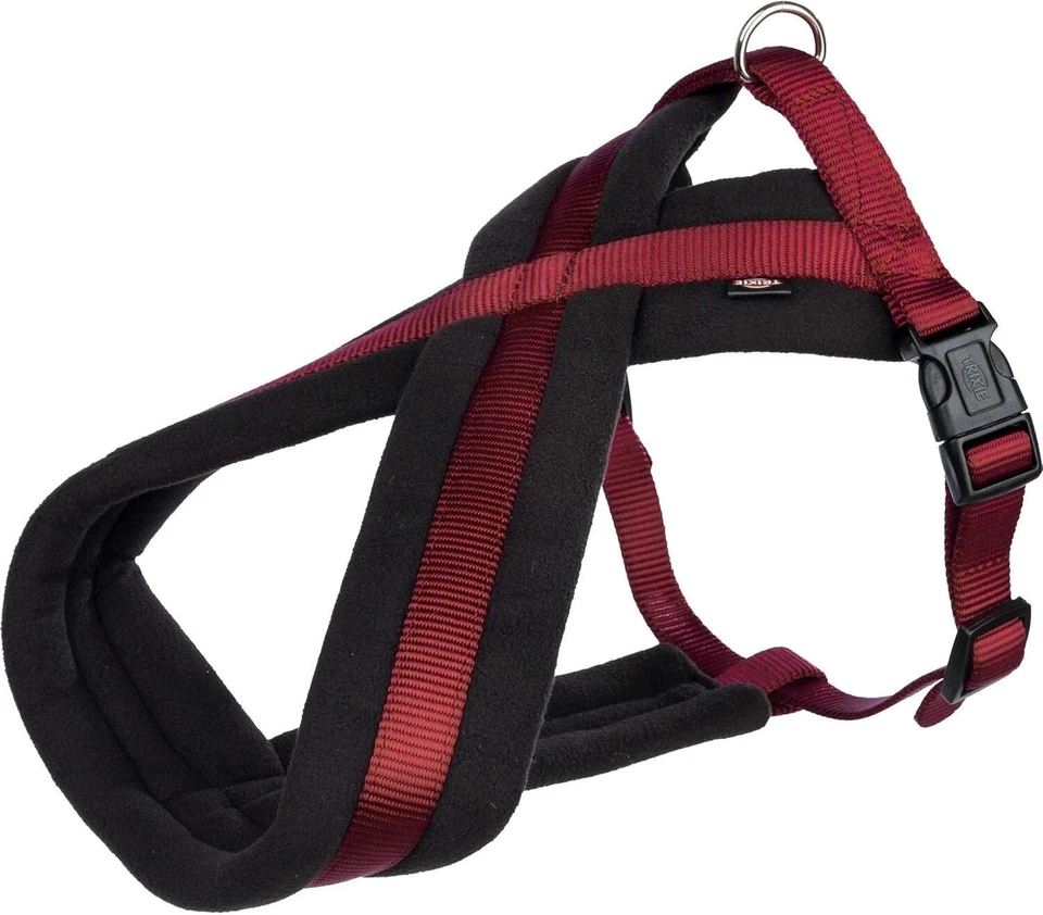 Comfort Dog Harness Soft Fleece Adult Bordeaux Red Medium 45-70cm Trixie - Image 1 of 1