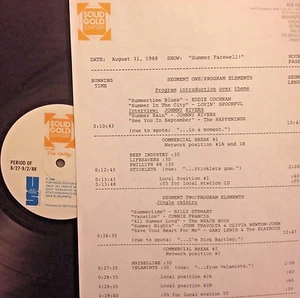 RADIO SHOW 8/31/88 SUMMER FAREWELL: OLIVIA NEWTON-JOHN, WAR, FIRST CLASS, JAMIES - Picture 1 of 2