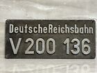 Groes Lokschild V 200 136 Reichsbahn Zug Schild Deutsche Bahn Eisenbahn #424