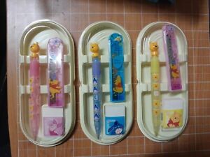 3 Vintage Disney Winnie The Pooh 0.5 Mechanical Pencil /Eraser /Replacement Lead