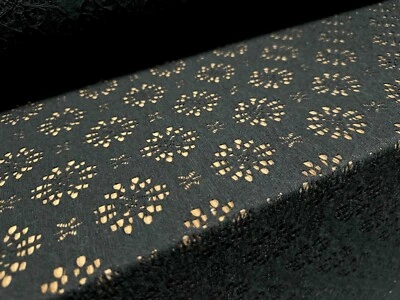 THE FABRIC MERCHANT Baumwollmischung Broderie Anglais Spandex/Elasthan Jersey Stoff, Meterware - Schwarz