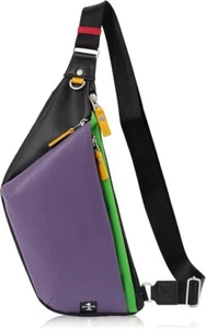 EVANGELION x MOUSTACHE Body Bag Crossbody Purple Unit 01 Model Limited JEZ-4486 - Picture 1 of 7
