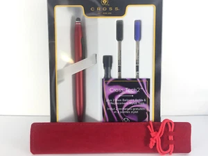 LÁPIZ ÓPTICO CROSS TECH2 DOBLE FUNCIÓN ROJO METÁLICO CON TINTA AZUL NEGRA AT0652D-8/17 - Imagen 1 de 5