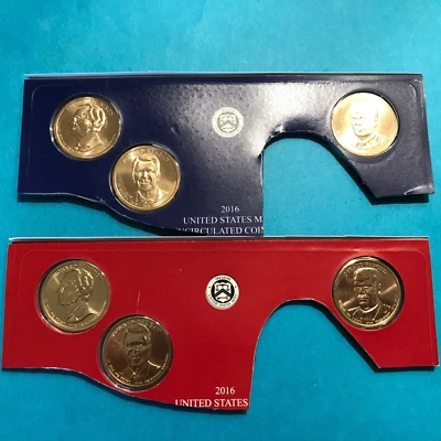 2016 Presidential Dollar Coins 6 P&D Uncirculated Coins from Mint Set  FREE SHIP - Image 1 of 2