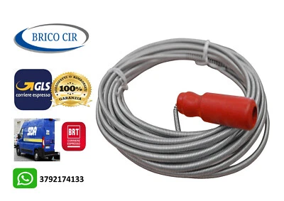 MOLLA STURALAVANDINO STURATUBI A SPIRALE PER SCARICO FOGNE WC BAGNO 5 M