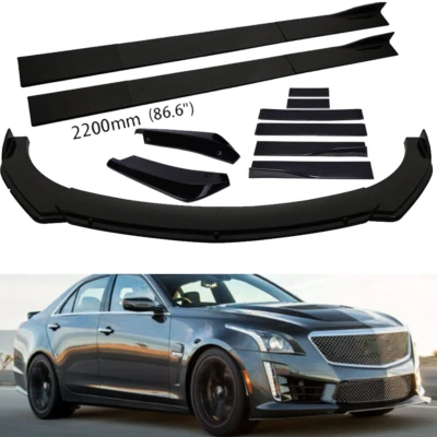 Front Bumper Lip Splitter Side Skirts Rear Canard Diffuser For Cadillac CTS-V Foto 1 de 4