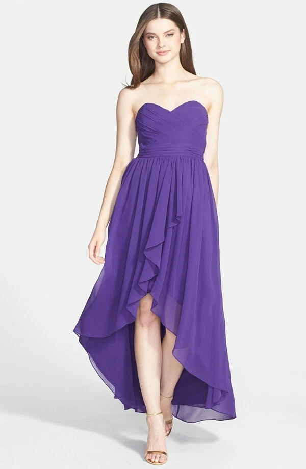 Vestido largo envolvente sintético de gasa alto/bajo Eliza J (talla 12) # Foto 1 de 1