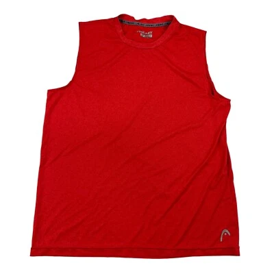 Camiseta sin mangas deportiva HEAD para hombre talla L roja sin mangas gimnasio entrenamiento elástica Foto 1 de 4