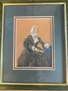 Antique Meyer 1626? "Portrait Of A Woman" Watercolor Painting - Signed/Framed - Picture 1 of 12