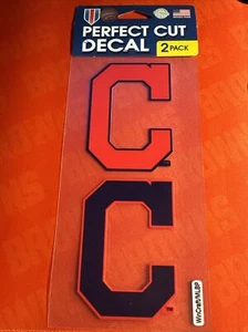 Cleveland Indians Wincraft 4x4 Perfect Cut Set of 2 Decal MLB Car Emblem Sticker - Picture 1 of 2