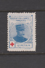Erster Weltkrieg/Französisches Rotes Kreuz Wohltätigkeitsstempel/Etikett (General Petain)