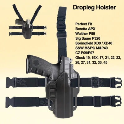 Dropleg Holster For Springfield XD 9 Glock 45 21 Beretta APX Sig P320 S&W M&P 40 - Image 1 of 4