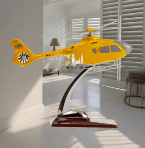 H135 Hubschrauber Modell EC135 Airbus Alu 18cm Flugzeugmodell Ornament - Bild 1 von 6