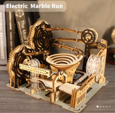Electric 3D Wooden Puzzles Marble Run Model Kits Brain Teaser Puzzle DIY - Image 1 of 4