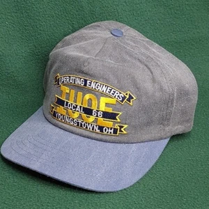 Gorra IUOE LOCAL 66 Youngstown, OH Snapback azul sobre gris hecha en EE. UU. - Imagen 1 de 8