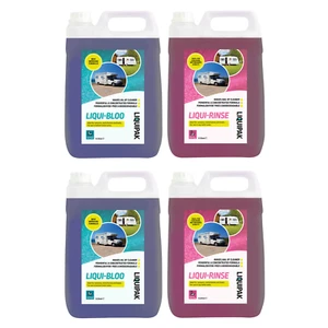 Toilet Chemical Blue & Pink 4x5L - For Caravan & Motorhome - Liqui-Bloo & Rinse - Picture 1 of 11