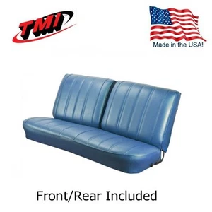 1966 Chevelle Coupe Blue Front/Rear Bench Seat Upholstery by TMI  - Bild 1 von 3