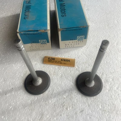 Nuevo de Lote Antiguo (2) GM 1970 Pontiac GTO Catalina GP LeMans 400 4 Válvulas de admisión BBC 478354 Foto 1 de 4