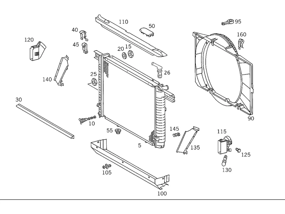 Refrigerador original Mercedes-Benz 129-500-10-03 Foto 1 de 1