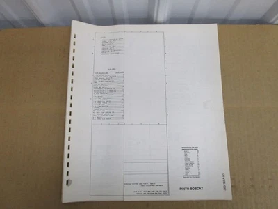 Ford Pinto Mercury Bobcat 1980 diagrama de cableado esquema hoja manual de servicio Foto 1 de 3