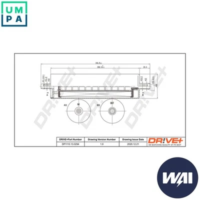 FUEL FILTER DP1110.13.0294 FOR AUDI A6/Allroad/S6 A7/Sportback/S7 CNHA 2.0L A6 - Image 1 of 4