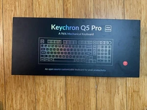 Keychron Q5 Pro Knob Mechanical Keyboard, White And Red  - Picture 1 of 2