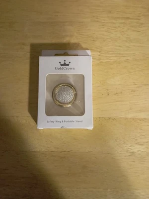 GoldCrown Safety Ring & Portable Stand For Your Phone Gold/Diamond Like Jewels - Image 1 of 2