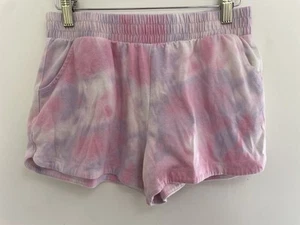 Wonder Nation Kid Girl Tie Dye Cotton Blend Elastic Waist Pull On Shorts Pink XL - Picture 1 of 5