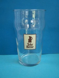 Vintage Good Rare Original Old Toby Bitter Pint Glass 478 pub home bar - Picture 1 of 6