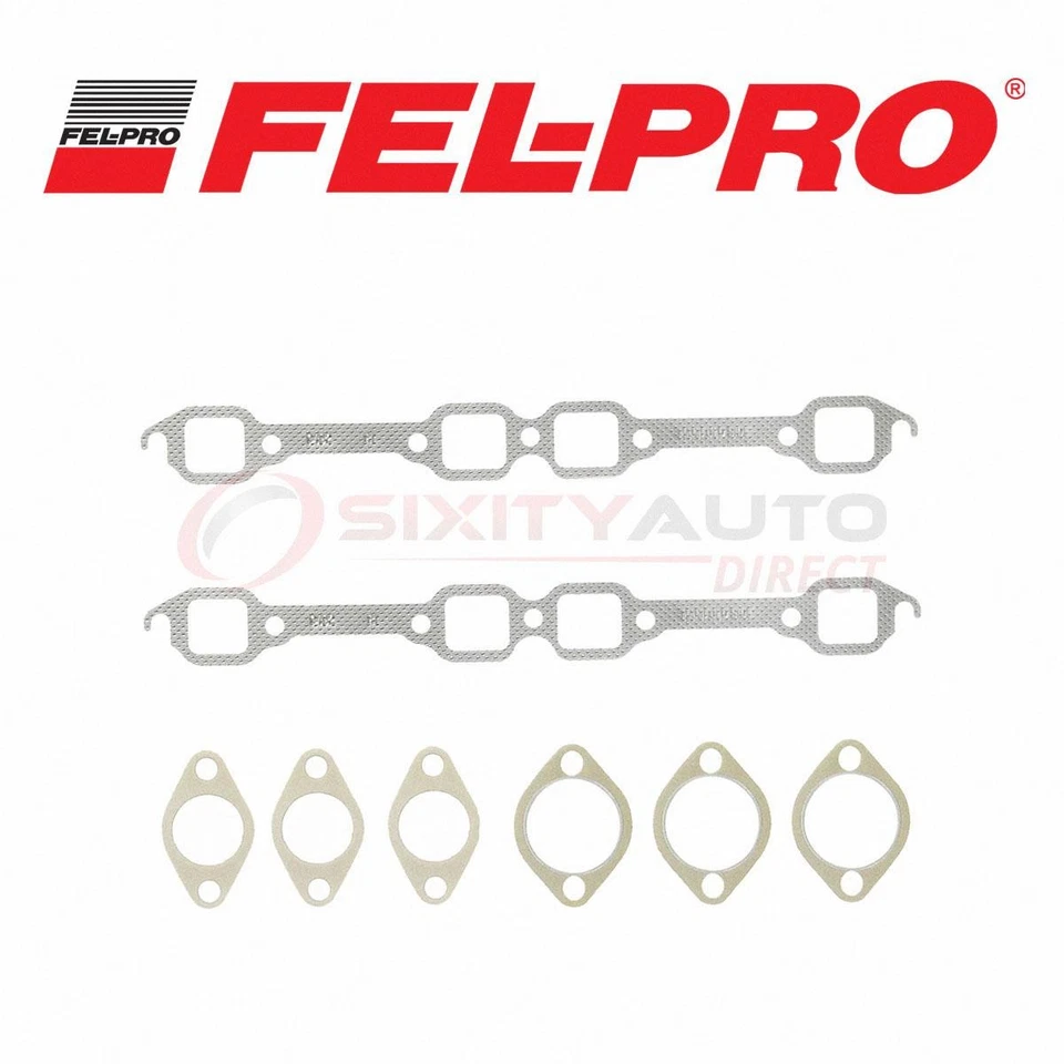 Fel-Pro Exhaust Manifold Gasket Set for 1956 Ford Park Lane Wagon 4.4L 4.8L jz Foto 1 de 4