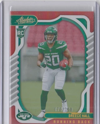 2022 Panini Absolute Spectrum Rookies Red 70/100 Breece Hall #114 TS7 - Image 1 of 2