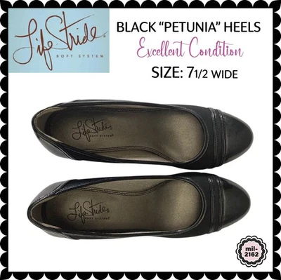 TACONES LIFE STRIDE "PETUNIA" NEGROS TALLA 7,5W con Caja Original EXCELENTE ESTADO Foto 1 de 4