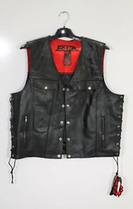 Z1R 30-30 Black Leather Vest - Size 2XL Part Number - 28300350 - Picture 1 of 2
