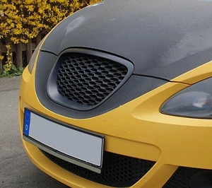 KÜHLERGRILL FÜR SEAT LEON 1P 05-08 SCHWARZ OHNE EMBLEM SPORT GRILL FRONTGRILL FR - Bild 1 von 6
