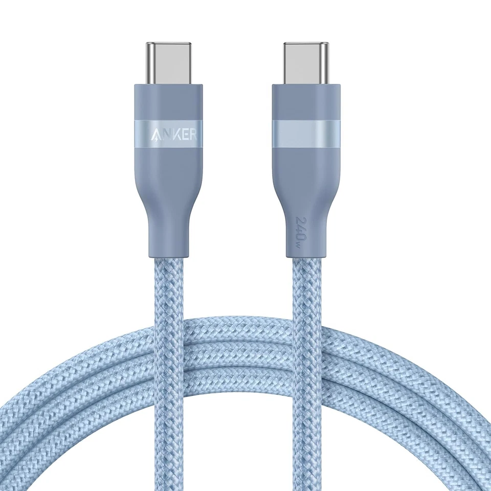 Anker USB C Cable 240W Fast Charging 6ft Upcycled-Braided for iPhone 15/MacBook - Image 1 of 1
